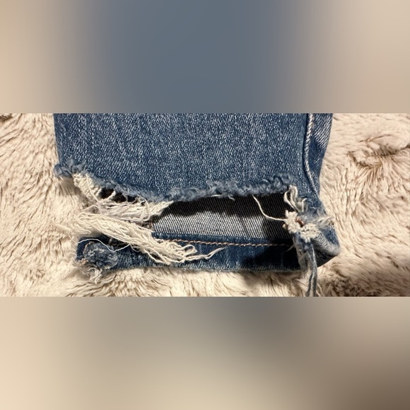 American Eagle Outfitters AEO Distressed Blue Hi-Rise Jeggings Stretch Jeans - Picture 14 of 16